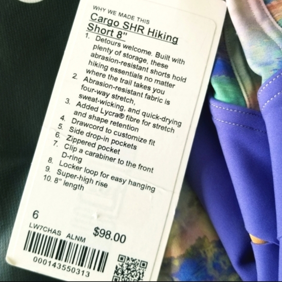 Lululemon Cargo SHR Hiking Short 8" NWT Gym Athletic Athleisure Yoga Activewear - Picture 8 of 12